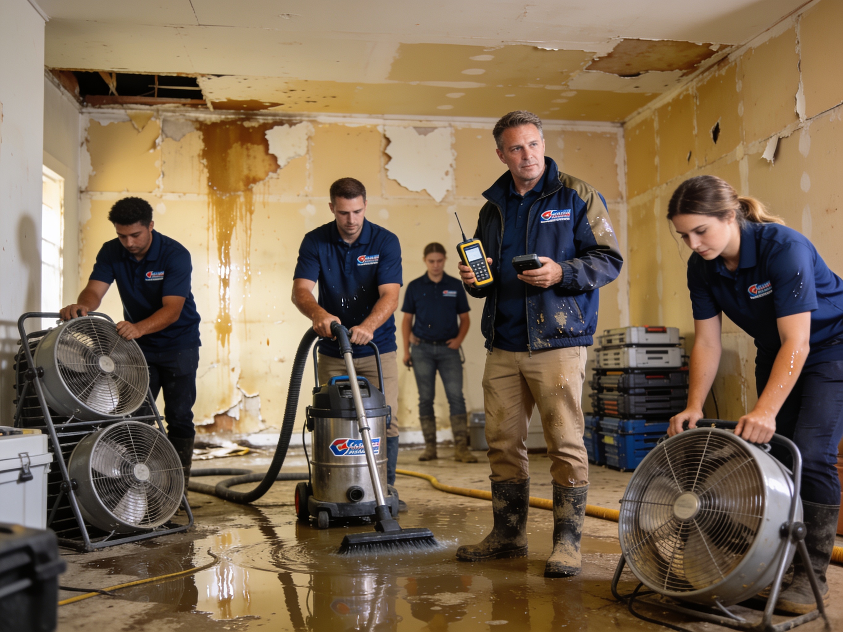 The Decatur Water Response team at work in Decatur